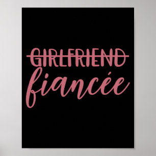 Mens girlfriend fiancée engagement engaged couple poster