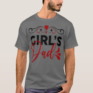 Mens Girl's Dad Outnumbered Proud Father Humour Da T-Shirt