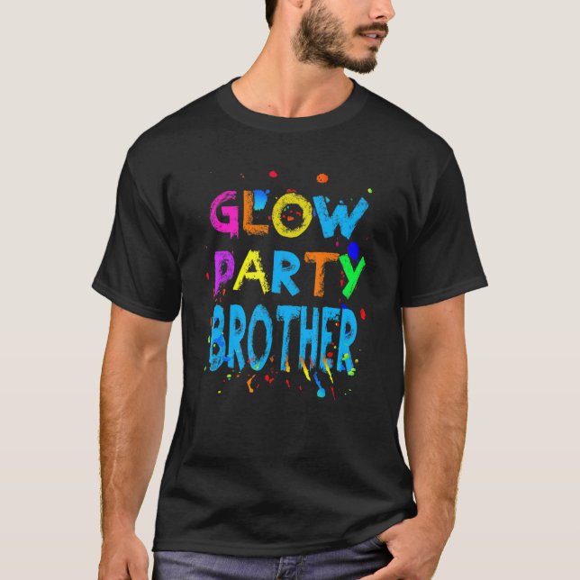 Mens Glow Party   Glow Party   Glow Party Brother T-Shirt (Front)