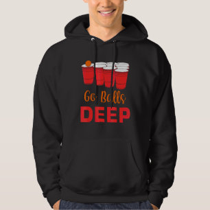 Mens Go Balls Deep Drinking Games Alcoholic Whiske Hoodie