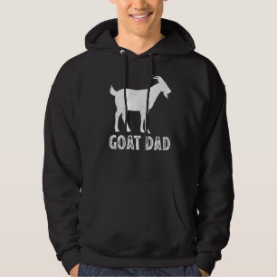 Mens Goat Domestic Animal   Goat Dad Father's Day Hoodie
