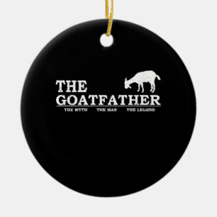 Mens Goat Far Pet Lover Fars Day Ceramic Tree Decoration