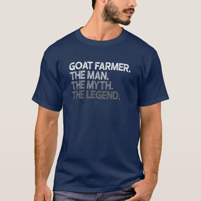 Mens Goat Farmer Man The Myth Legend Gift T-Shirt (Front)
