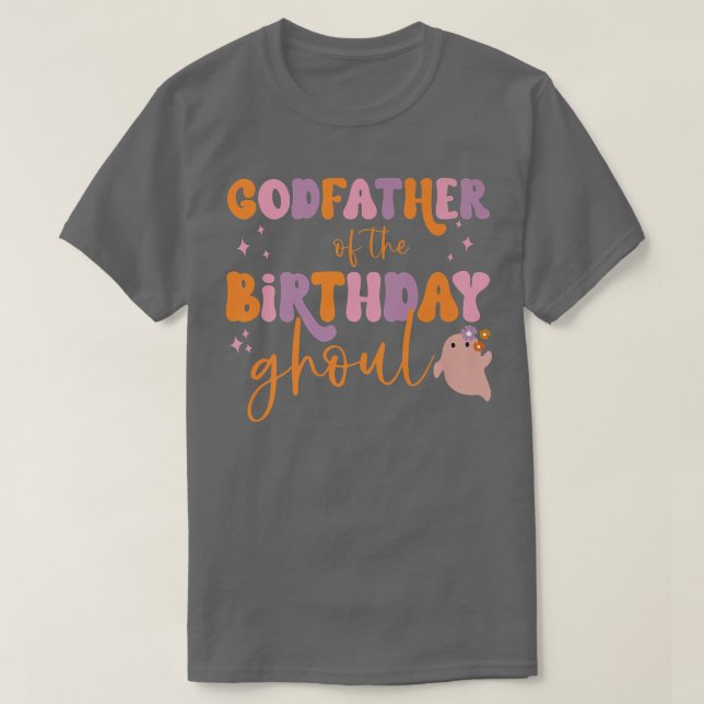 Mens Godfather of the Birthday Ghoul Ghost Hallowe T-Shirt (Design Front)