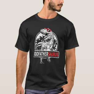 Mens Godfathersaurus Rex Dinosaur Godfather Saurus T-Shirt