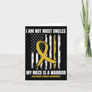 Mens Gold Childhood Cancer Awareness Niece Uncle A Card