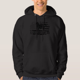 Mens Golden Labrador Dad Distressed American Flag Hoodie