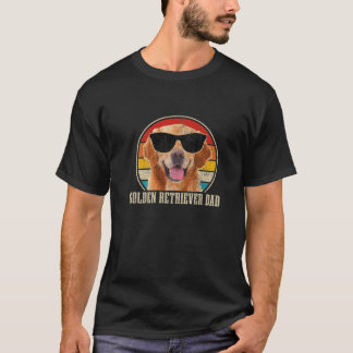 Men's Golden Retriever Dad Funny Dog Owner Sunglas T-Shirt