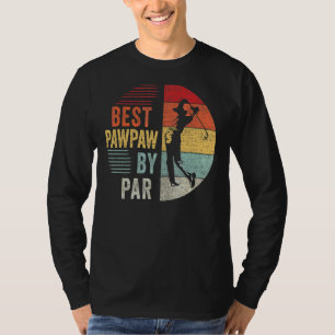 Mens Golf Best Pawpaw By Par Grandpa Golfer Father T-Shirt