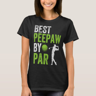 Mens Golf Best Peepaw By Par Grandpa Golfer Father T-Shirt