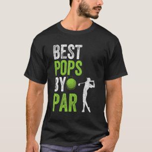 Mens Golf Best Pops By Par Grandpa Golfer Father's T-Shirt