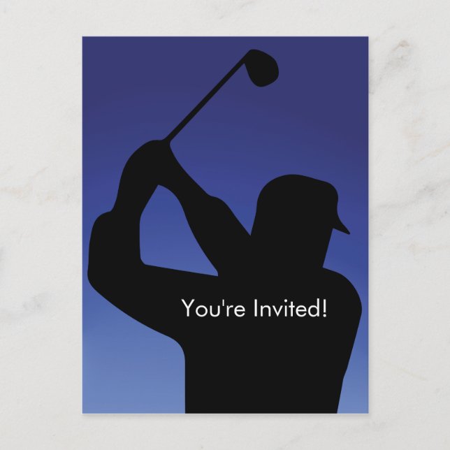 Men's Golf Blue Invitation (Front)
