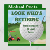 Mens Golf  Retirement Invitations TEMPLATE (Front/Back)