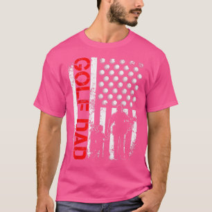 Mens Golf US American Flag For Patriotic Dad Fathe T-Shirt