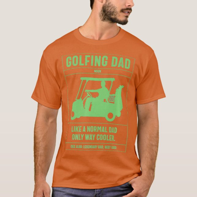 Mens Golfing Dad Dictionary Definition Funny T-Shirt (Front)