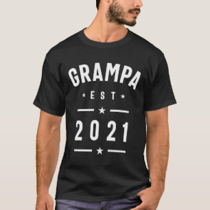Mens Grampa Est. 2021 - Grandpa Birthday T-Shirt