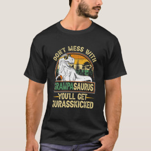 Mens Grampa Rex Saurus Father's Day Christmas Vint T-Shirt