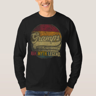 Mens Gramps The Man The Myth The Legend Grandpa Fa T-Shirt