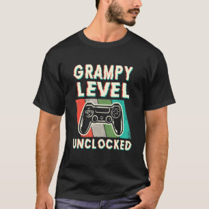 Mens Grampy Level Unlocked Levelled Up To Grampy F T-Shirt