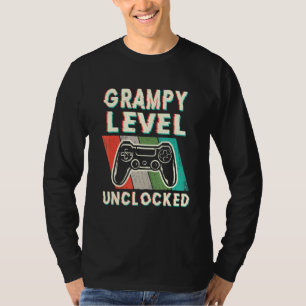 Mens Grampy Level Unlocked Levelled Up To Grampy F T-Shirt