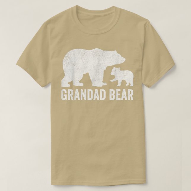Mens Grandad Bear Fathers Day Shirts, Funny Cub Ki T-Shirt (Design Front)