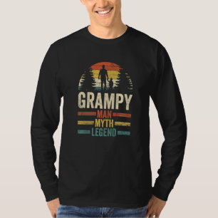 Mens Grandad Grandfather Grampy Man Myth Legend Fa T-Shirt