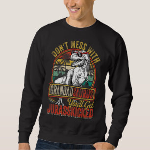 Mens Grandad Rex Saurus Father's Day Christmas Di Sweatshirt