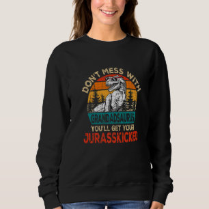 Mens Grandad Rex Saurus Father's Day Christmas Di Sweatshirt
