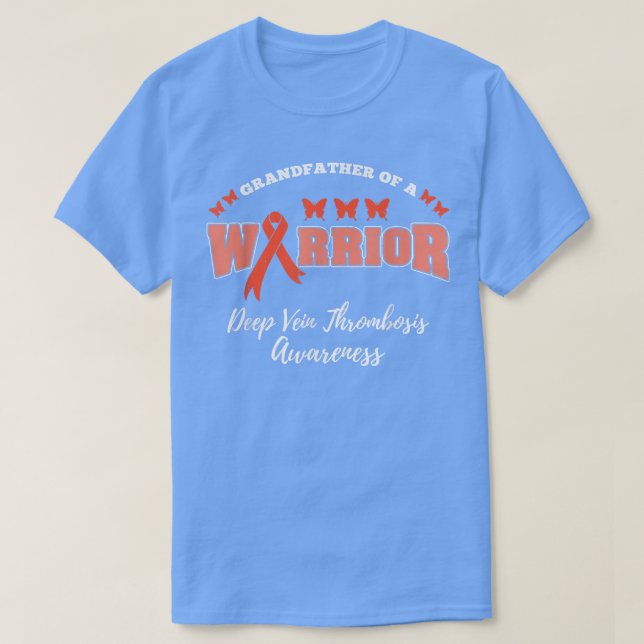 Mens Grandfather Of A Warrior DVT Awareness DVT Wa T-Shirt (Design Front)
