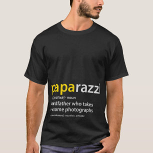 Mens Grandfather Photographer T-shirt PAPArazzi de