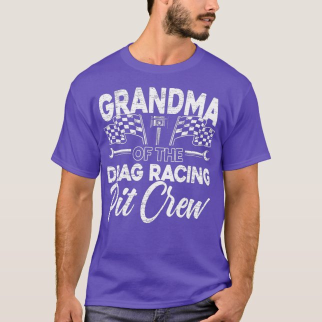 Mens Grandma Of The Drag Racing Pit Crew Bracket T-Shirt (Front)