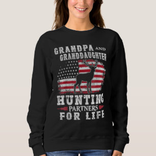 Mens Grandpa And Granddaughter Hunting Partners Am Sweatshirt