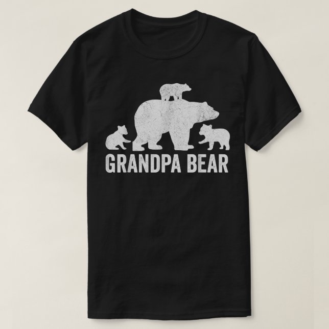 Mens Grandpa Bear Fathers Day Shirt, Funny Three C T-Shirt (Design Front)