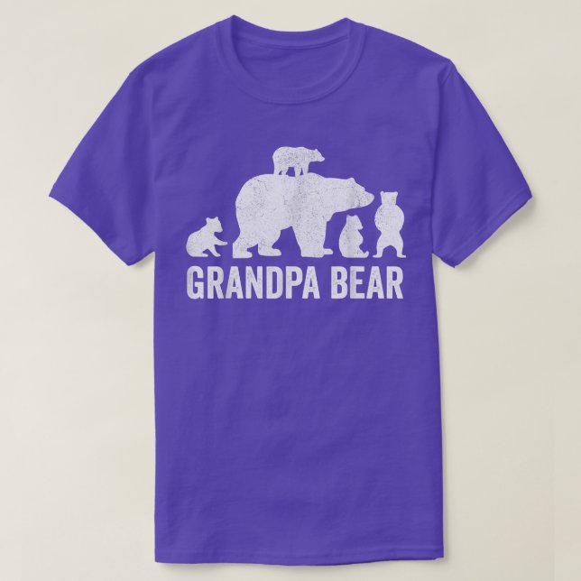 Mens Grandpa Bear Fathers Day Shirts, Funny Four C T-Shirt (Design Front)