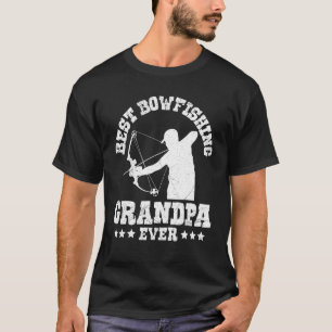 Mens Grandpa Bowfishing Grandfather Bow Hunter Fis T-Shirt