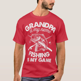 Mens Grandpa Fishing  Grandpa is My Name Fishing i T-Shirt
