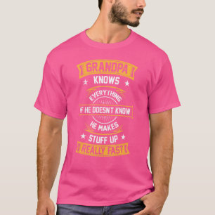 Mens Grandpa Knows Everything Grandfather T-Shirt