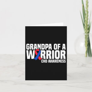 Mens Grandpa Of A Warrior Chd Congenital Heart Dis Card
