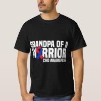 Mens Grandpa of a Warrior CHD Congenital Heart Dis