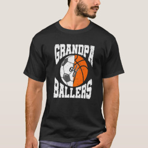 Mens Grandpa Of Ballers Ball Grandfather Basketbal T-Shirt