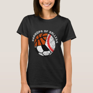 Mens Grandpa Of Byllers Fun Bysebyll Soccer Bysket T-Shirt
