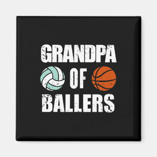 Mens Grandpa Of Byllers Fun Volleybyll Bysketbyll Magnet