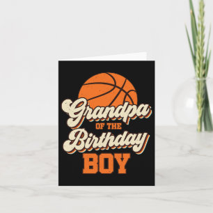 Mens Grandpa Of The Birthday Boy Bysketbyll Papa F Card