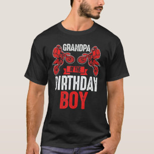 Mens Grandpa Of The Birthday Boy Motorcross T-Shirt