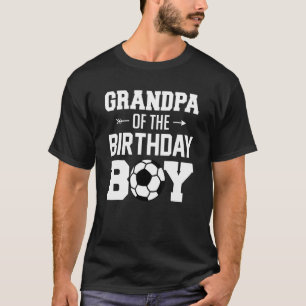 Mens Grandpa Of The Birthday Boy   Soccer Boy Fami T-Shirt