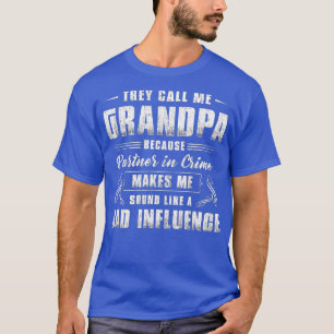 Mens Grandpa Partner In Crime Funny Grandpa Fathe T-Shirt