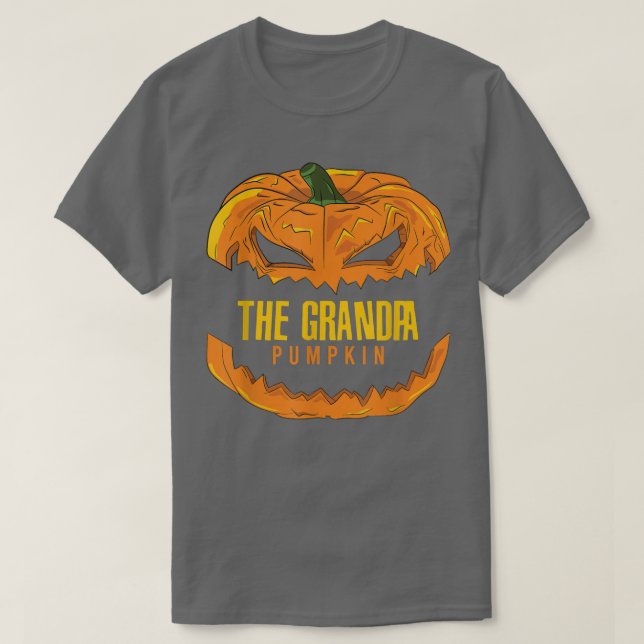 Mens Grandpa Pumpkin Matching Family Group Hallowe T-Shirt (Design Front)