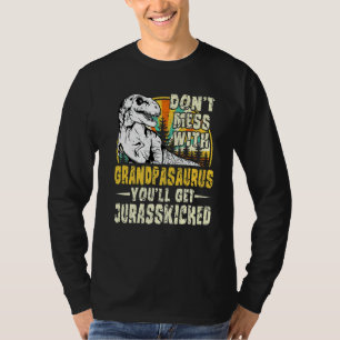 Mens Grandpa Rex Saurus Papasaurus Dinosaurs Men F T-Shirt