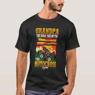 Mens Grandpa The Man The Myth The Motocross Legend T-Shirt