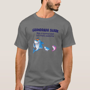Mens Grandpapa Shark Like A Normal Shark But More T-Shirt